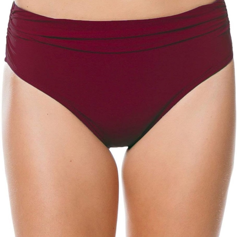 Profile by Gottex Ruched High Waist Swimsuit Bottom Size 14